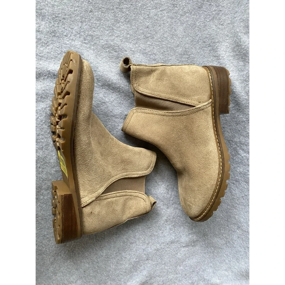 Steve Madden "Jaffa" Light Brown Suede Ankle Boot Women's Size 7M New W/ Scuffs - Picture 3 of 8